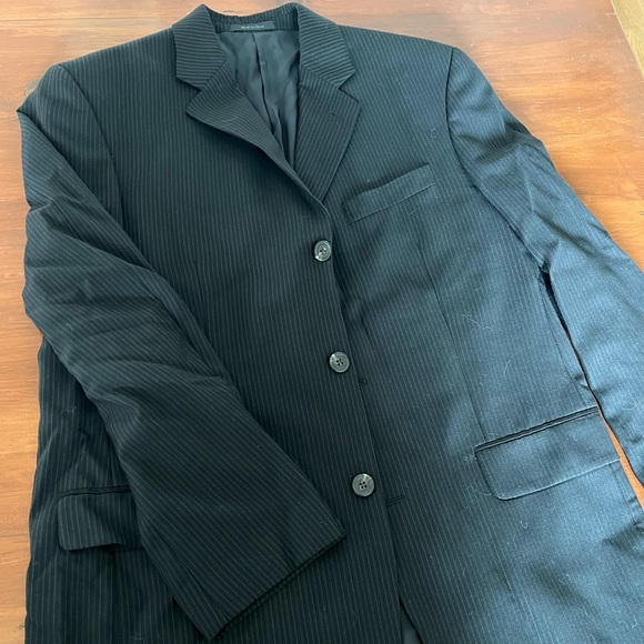 Full Black pinstripe suit - Moores - Picture 1 of 8
